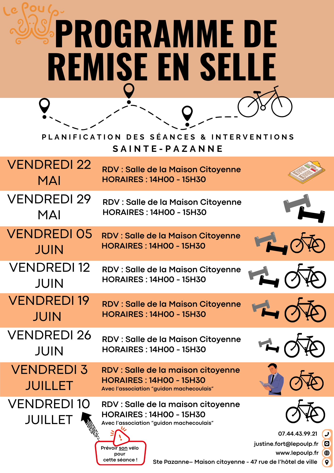 Ateliers remise en selle